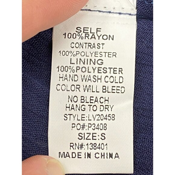 L Love Crochet Sleeveless Small Navy Blue - Picture 6 of 6